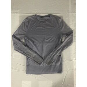 COS Collection of Style Womens XS Wool Blue Gray Long Sleeve Crewneck Tee TShirt